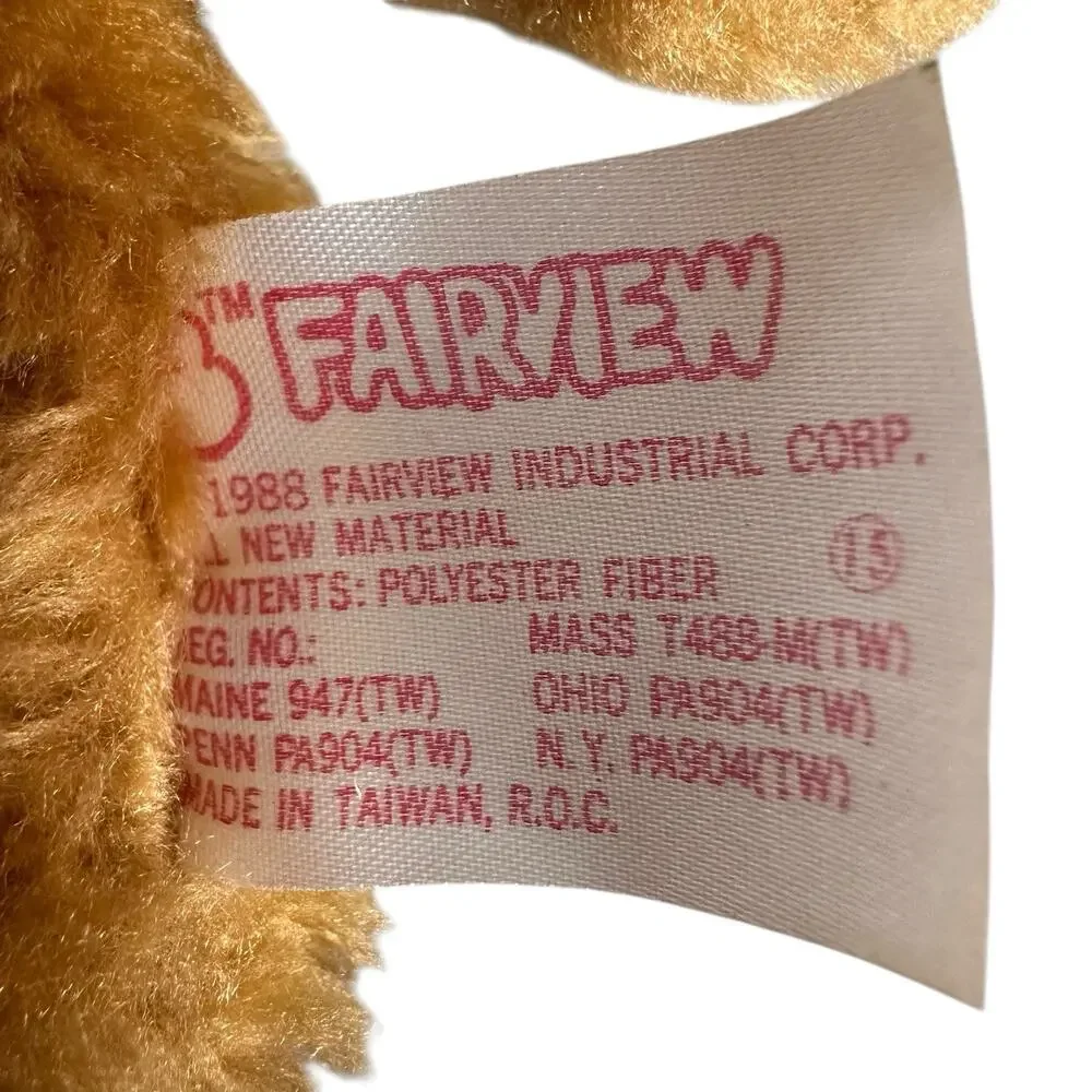 Fairview Reindeer Scarf 3D Plush Christmas Stocking Pouch Vintage 80s